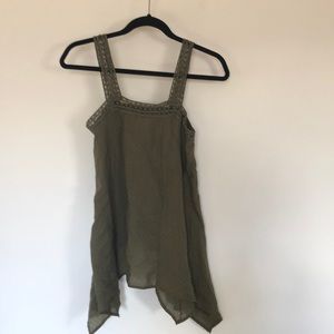 Nordstrom sun and shadow olive green high-low top